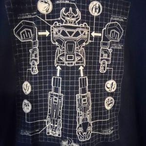 Men's Mighty Morphin Power Rangers Blue T-Shirt Size Large